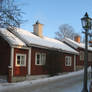 Houses in winter sunshine