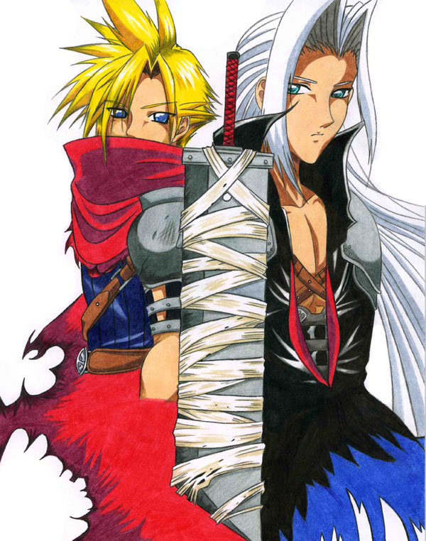 KH: Cloud and Sephiroth FanArt