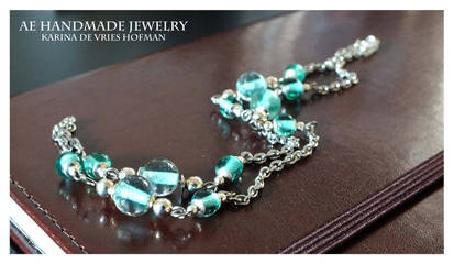 Light Aqua Glass Bead Necklace