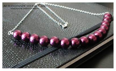 Purple Glass Pearl Necklace
