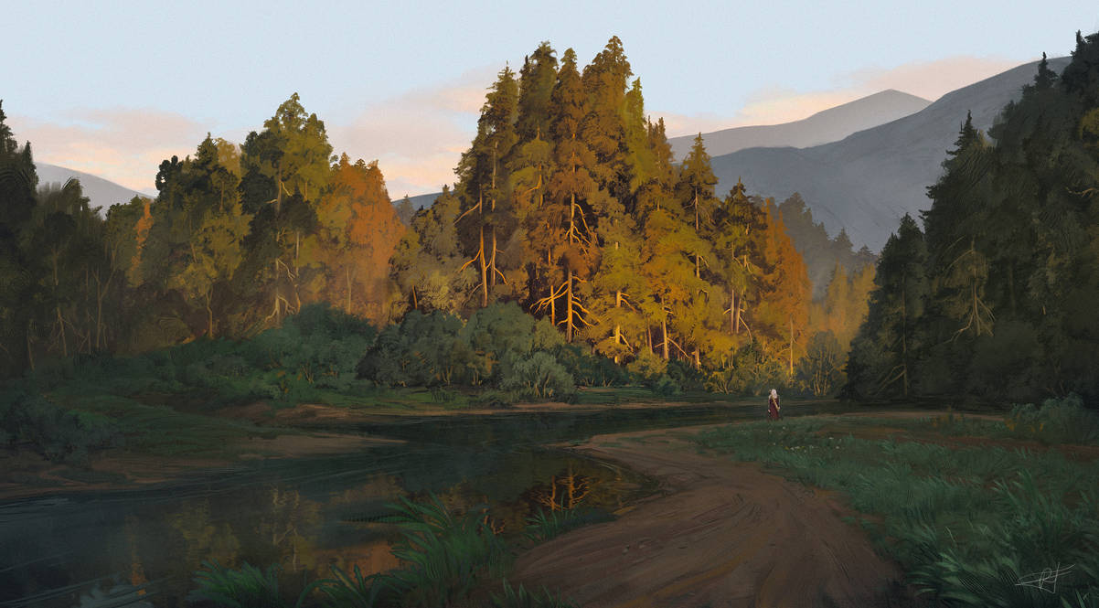 Forest river by ReFiend on DeviantArt