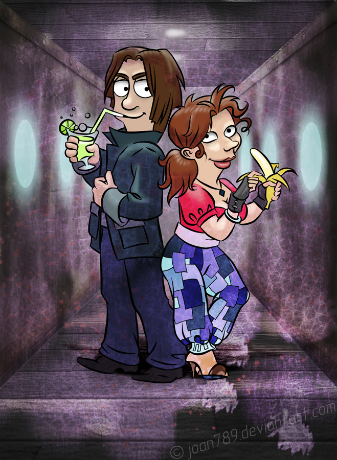 In Futurama style (my ex boyfriend and me)