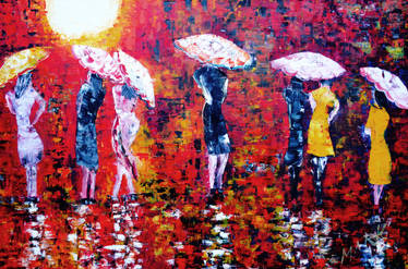 Seven Women - Oil Painting