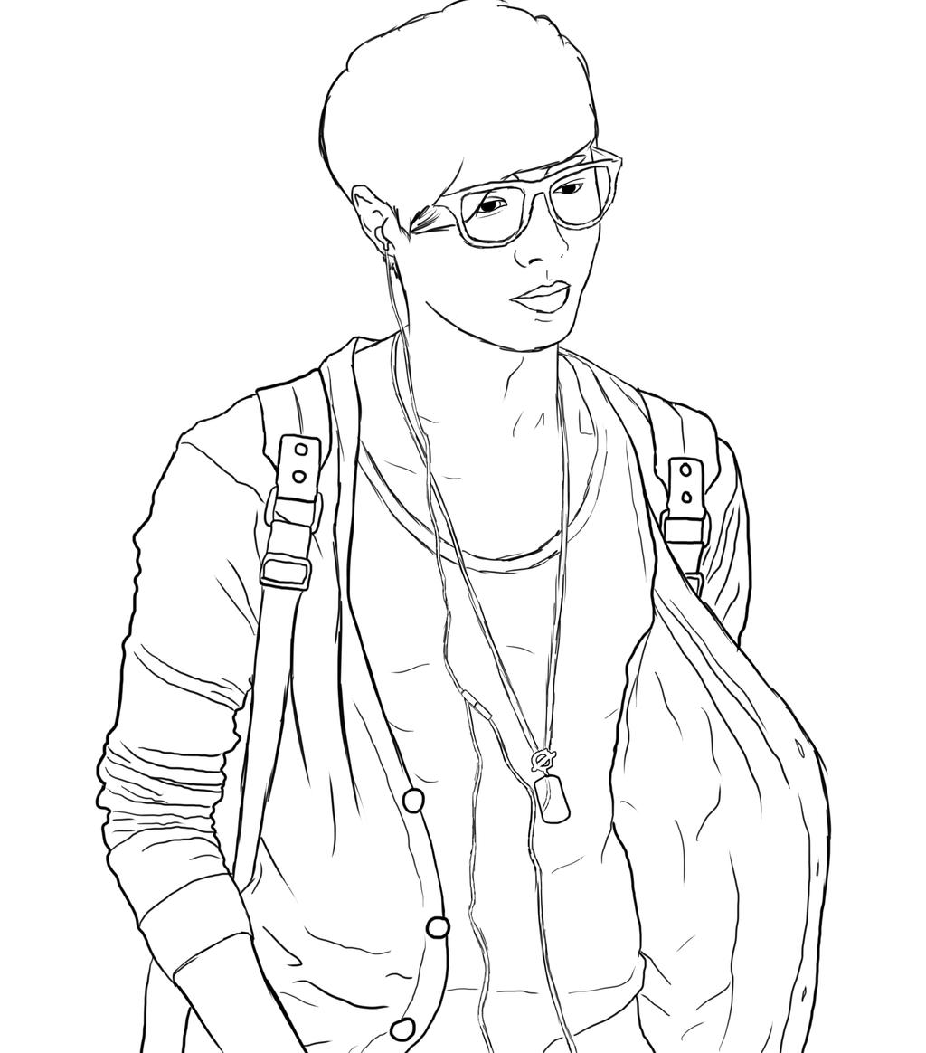 Drawing of outline of person Drawing of outline of person