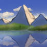 mountain landscape painting by - Raiqun