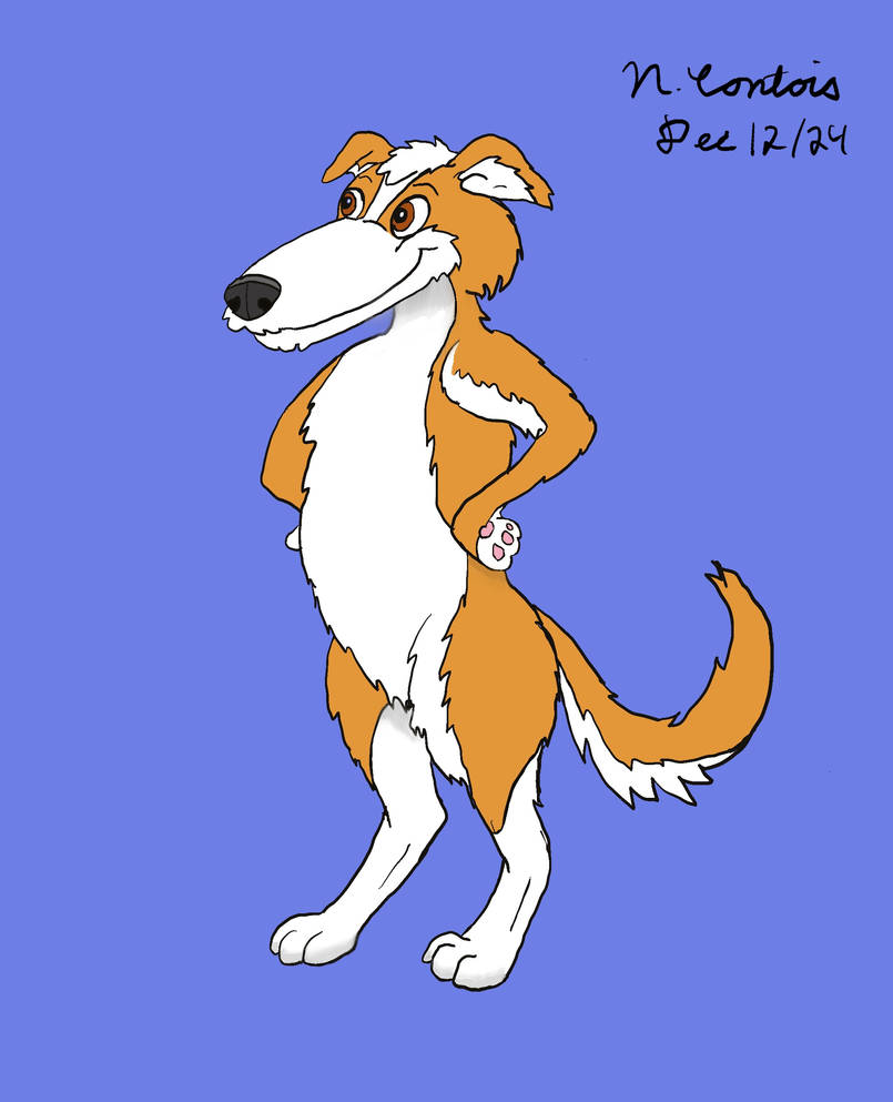 Borzoi, toony style by nikkidawg on DeviantArt