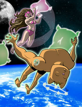 Pillow Fight: Green Lantern vs Star Sapphire