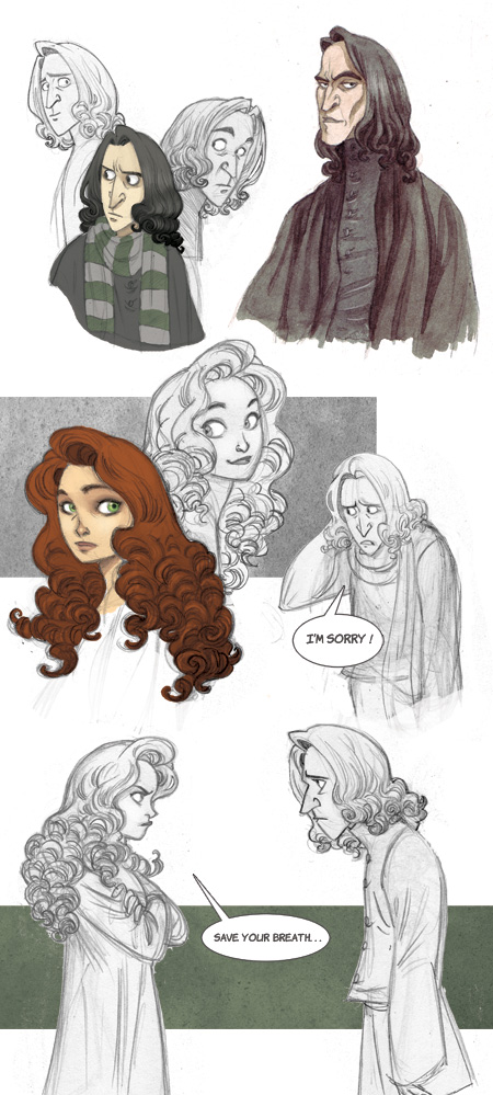 Snape and Lily sketchdump