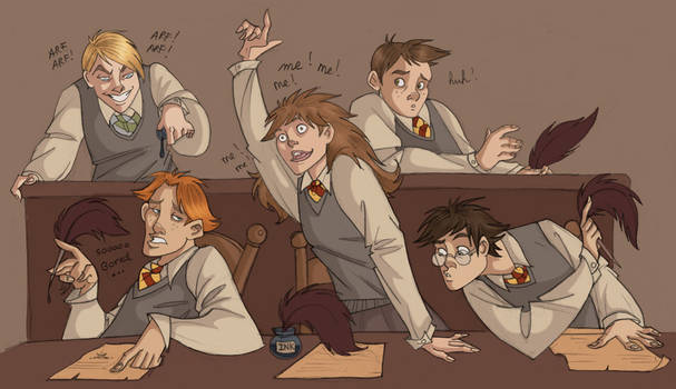 Typical Hogwarts Class Scene