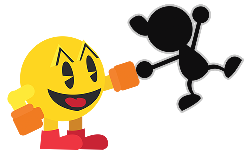 Chibi Pac-Man and Mr. Game and Watch Vector