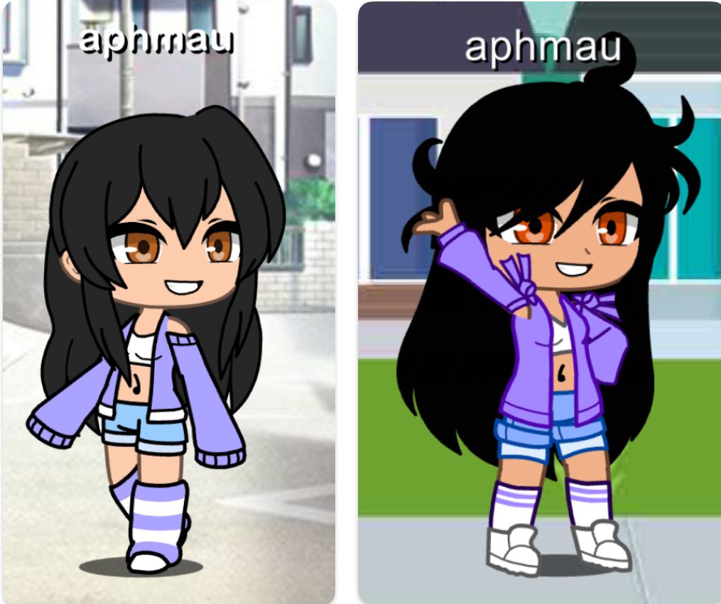 Gacha Life Aphmau and Gacha Club Aphmau by TheFanaticsFan on