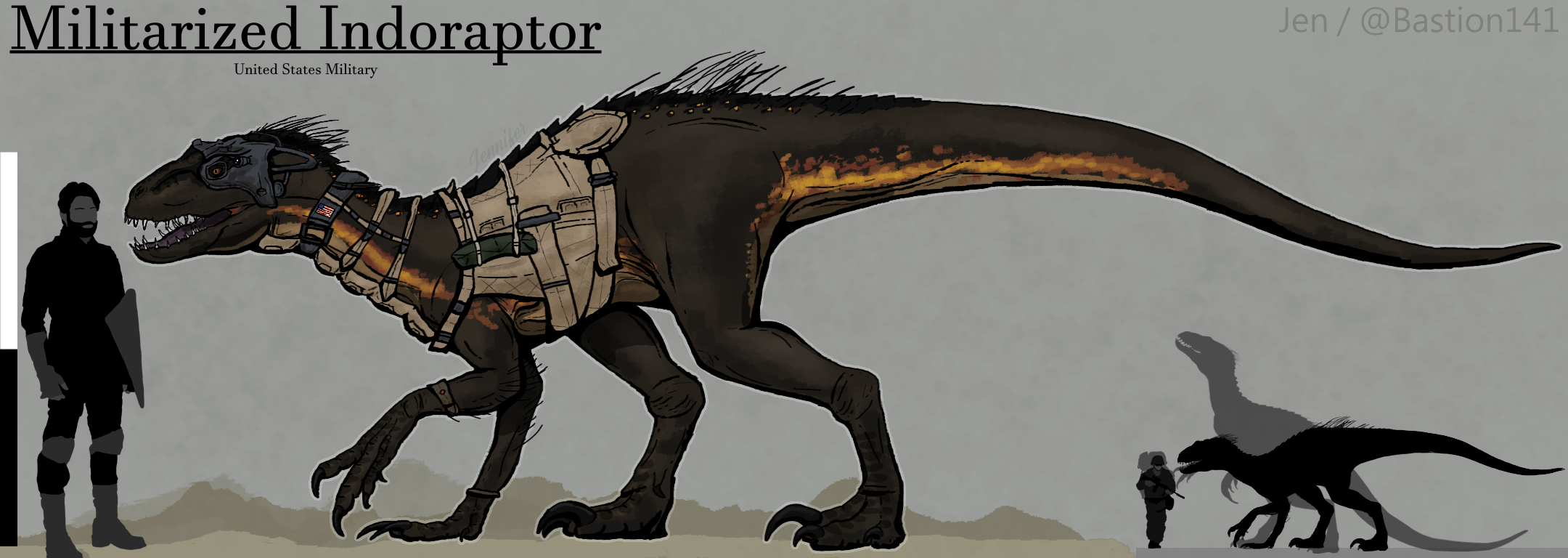 Militarized Indoraptor Concept by Bastion14 on DeviantArt