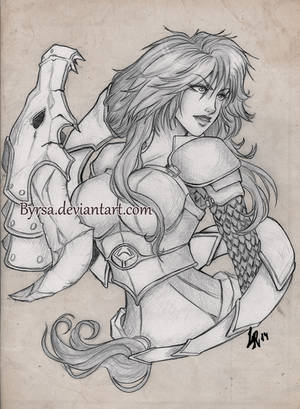 (5) Shyvana Sketch by Byrsa (5) Shyvana Sketch by Byrsa