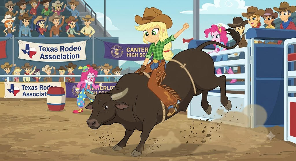 Bull Riding Mlp MLP EG: Apple Jack Goes Bull Riding At A Rodeo. by RodeoBanditarts on ...