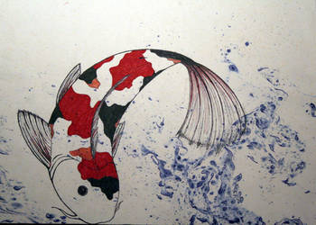 Marbleized Paper Koi