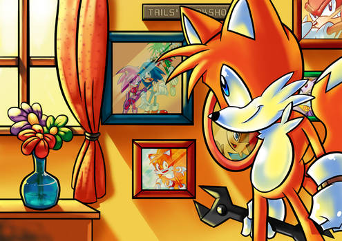 Tails inside his room