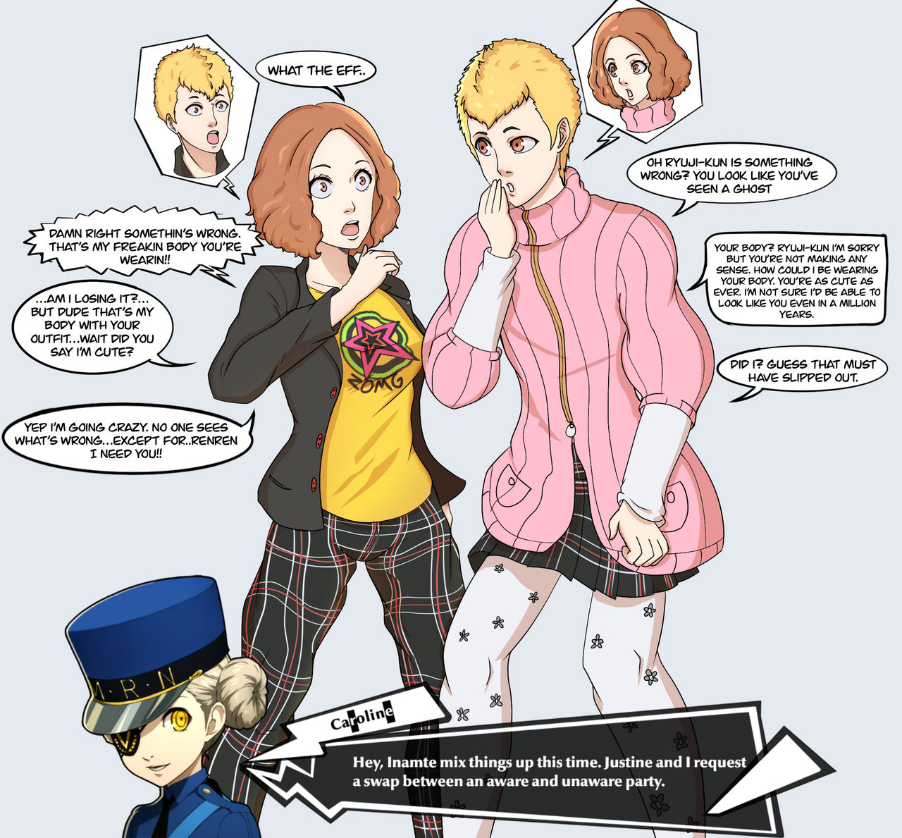 Heart Swap 2: Ryuji and Haru by MrYumii on DeviantArt