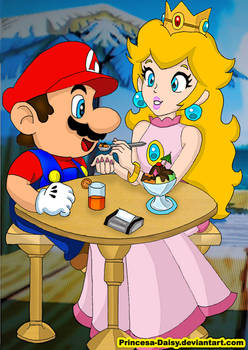 Mario and Peach - Gelato beach