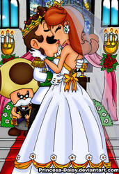Luigi and Daisy - Royal wedding by Princesa-Daisy