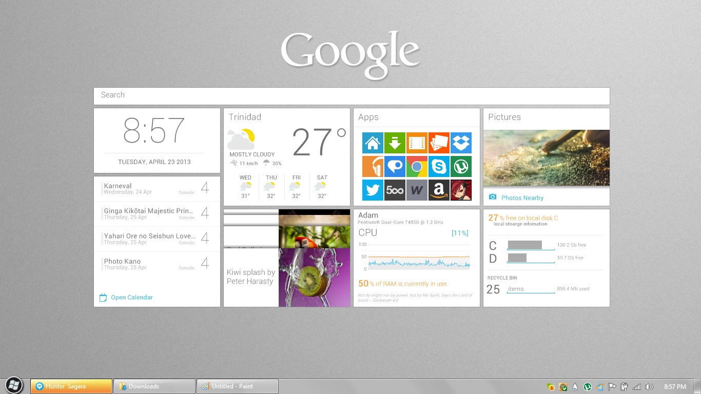 google now desktop by fanjerx on deviantart
