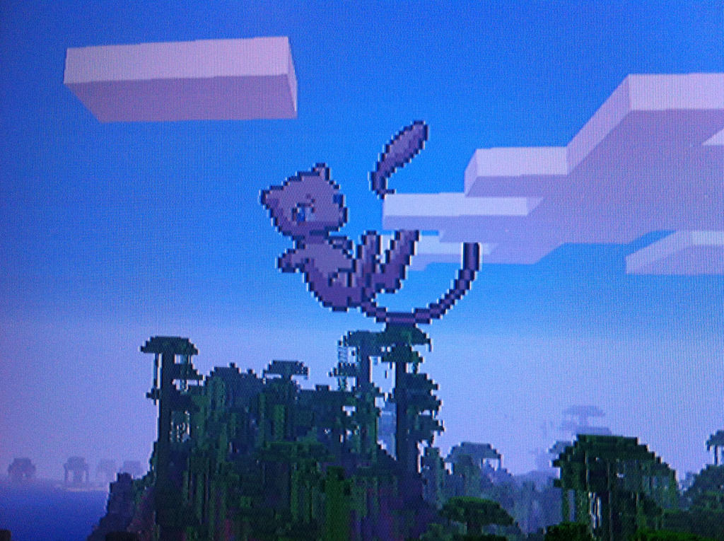 Minecraft Pixel Art Mew by pokemon4life99 on DeviantArt