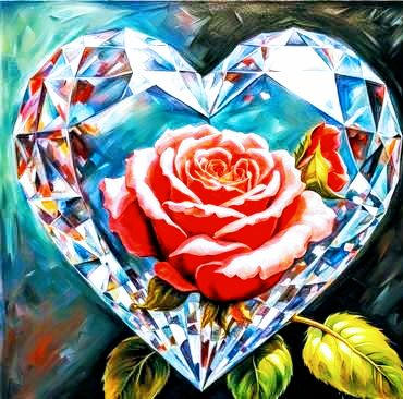 The Diamond And Rose Heart For Friendship By Analo