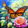 The Monarch Butterflies And The Rose By Analovecat