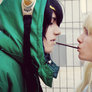 Seto and Mary pocky game Gif