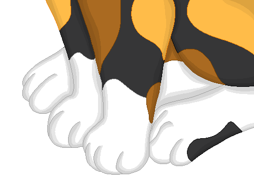 Calico Cat Feet Pixel