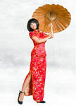 Chinese girl with umbrella by mai-tran