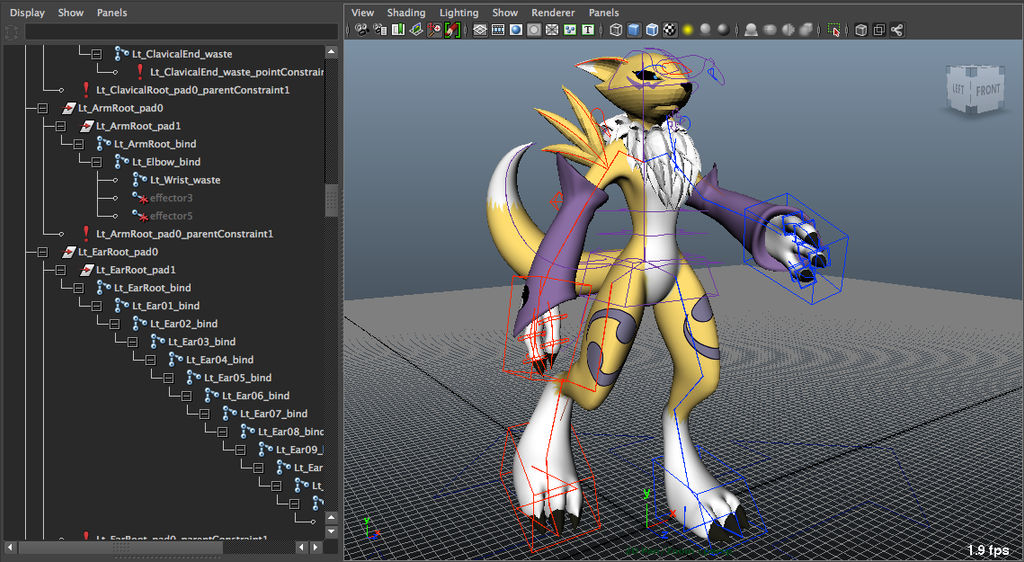 Renamon Rigged Model Renamon Rig 2 by NyraHyena on DeviantArt