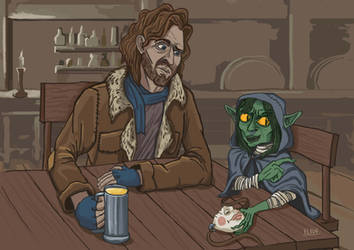 Caleb and Nott in the tavern