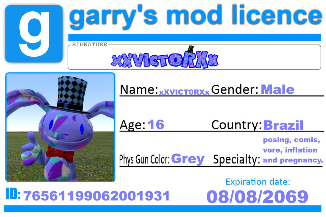 My Garry's Mod License.