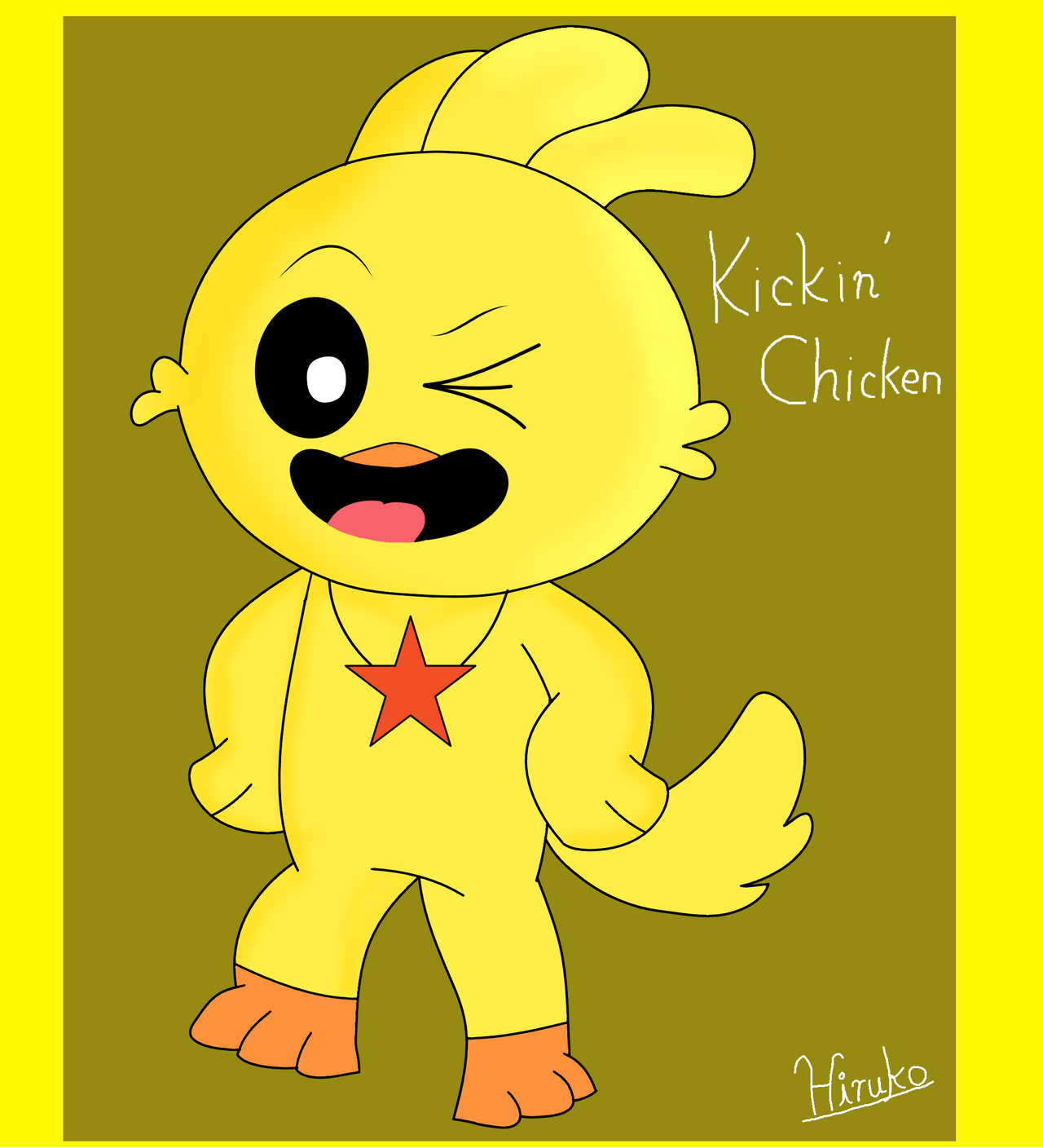 Kick Inn Kickin Chicken Smiling Critters Coloring Page