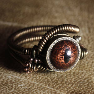 Reptile eye Steampunk Ring