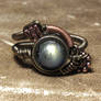 steampunk Labradorite ring