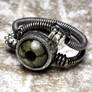 Steampunk Ring Reptile Eye SS