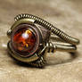 Steampunk Amber ring