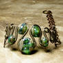 Steampunk Bracelet Emerald