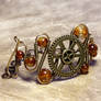 Amber steampunk Bracelet