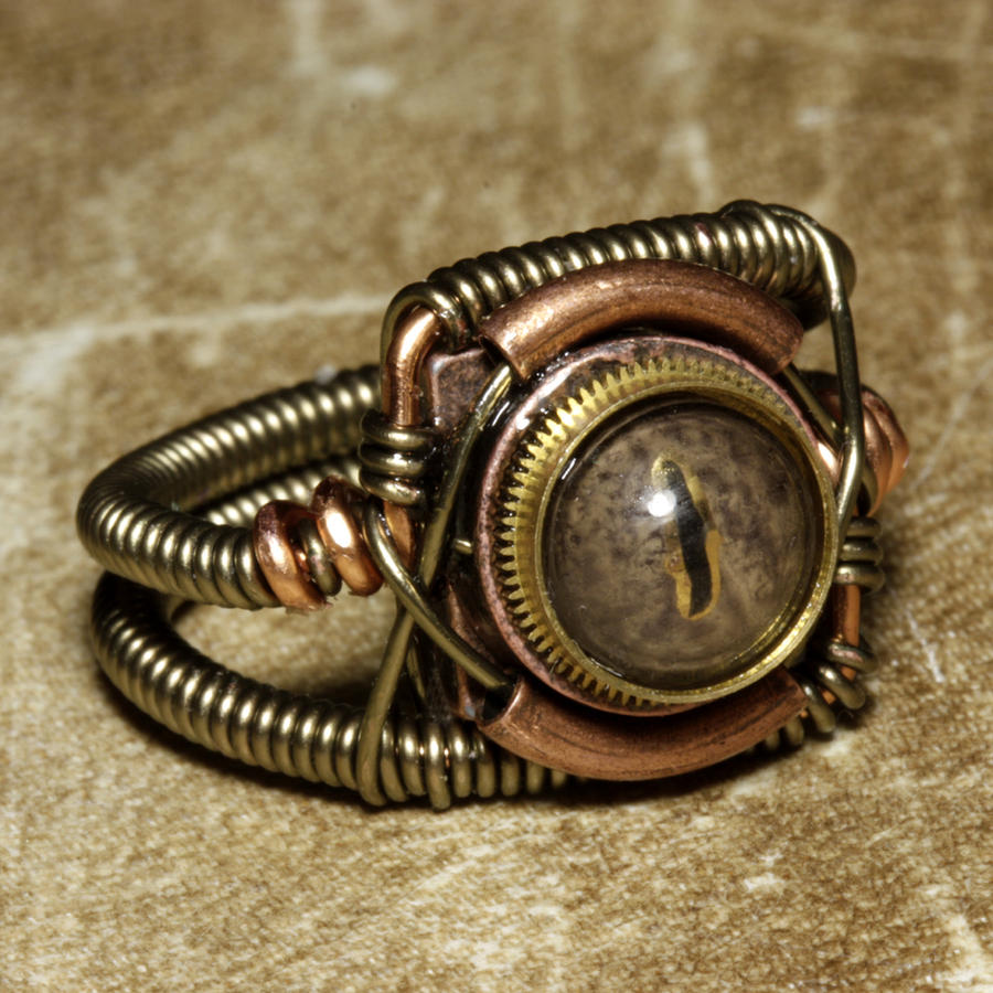 Steampunk Ring Brass eye