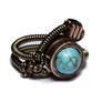 Steampunk ring Turquoise