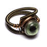 Steampunk Ring Green Eye
