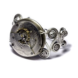 Steampunk Silver Bracelet