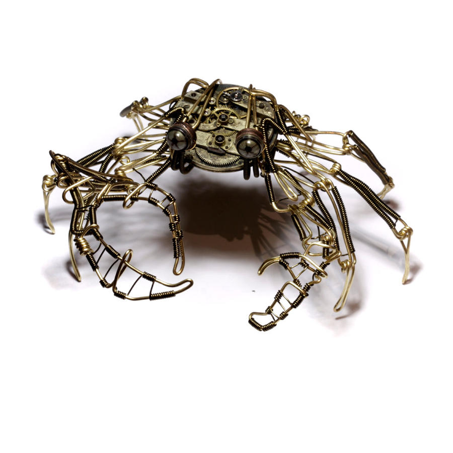 Steampunk Crab Robot Sculpture