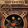 Steampunk Happy Birthday Card