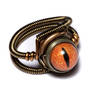 Steampunk reptile eye ring