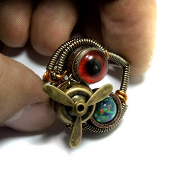 Airship Pirate Steampunk Ring