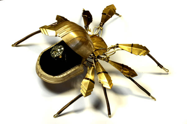 Art Deco Steampunk Ring Box Spider