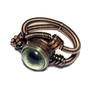 Steampunk Jewelry - Ring - Green Eye